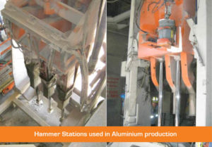 Hammer Stations used in Aluminium production line